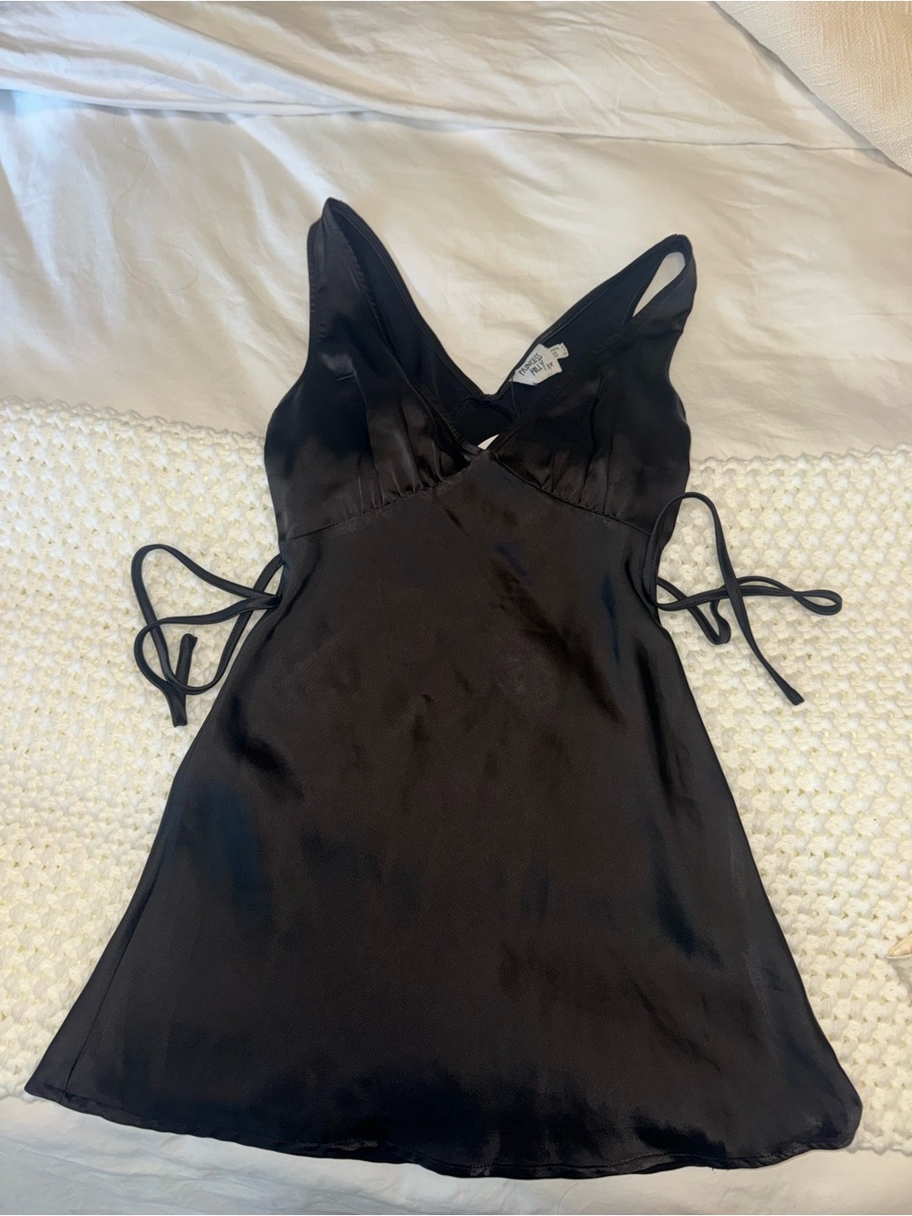 Princess Polly Black Satin dress